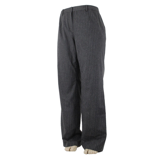 Magaschoni Salon Saks NEW $395 Sz 18W Dark Gray Lavender Thistle Mélange Pant