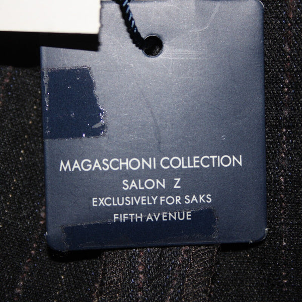Magaschoni Salon Saks NEW $395 Sz 18W Dark Gray Lavender Thistle Mélange Pant