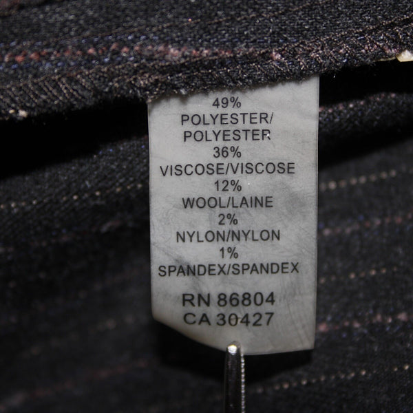 Magaschoni Salon Saks NEW $395 Sz 18W Dark Gray Lavender Thistle Mélange Pant