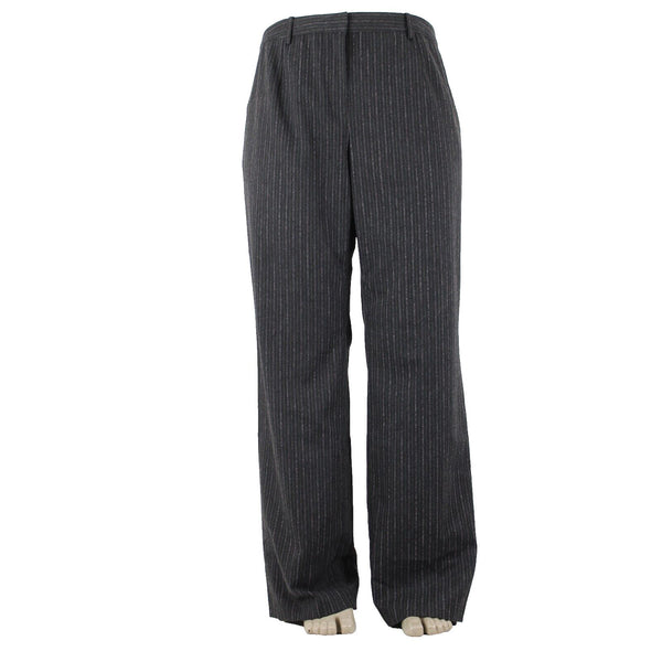 Magaschoni Salon Saks NEW $395 Sz 18W Dark Gray Lavender Thistle Mélange Pant