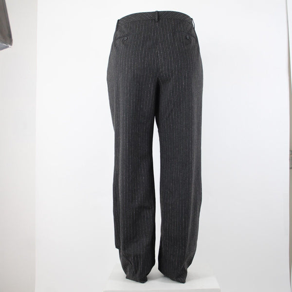 Magaschoni Salon Saks NEW $395 Sz 18W Dark Gray Lavender Thistle Mélange Pant