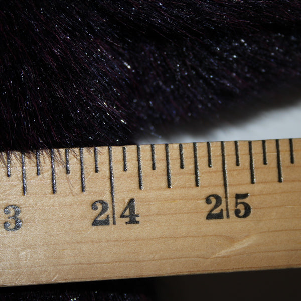 Ellen Tracy Sz 6 Purple Faux Fur Lined Collared Pockets Acrylic Polyester Coat