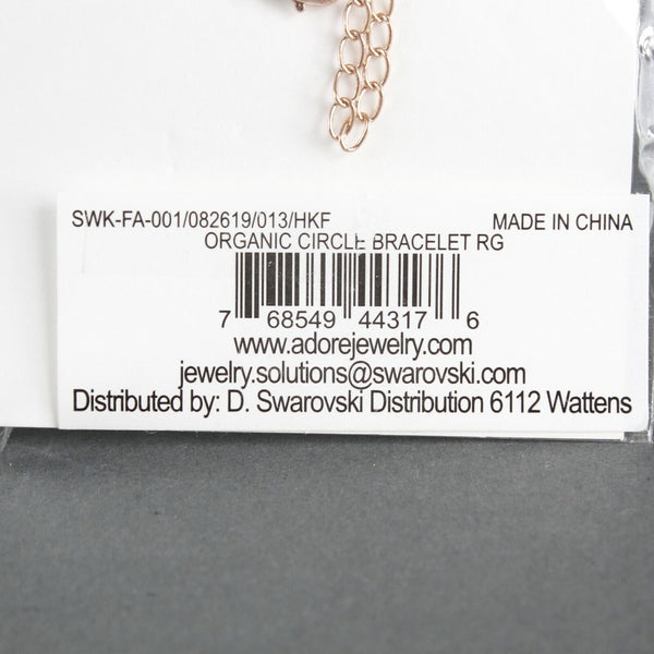 Adore NEW Rose Goldtone Stack Sparkle Swarovski Crystal Organic Circle Bracelet