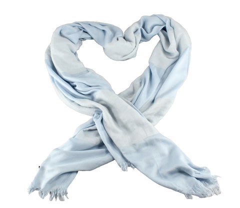 BMV NEW $275 53" x 98" Ice Blue Modal Mohair Nylon Poly Scarf