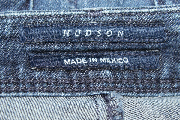 Hudson Sz 27 X 30 Blue Denim Skinny Cotton Blend Jeans