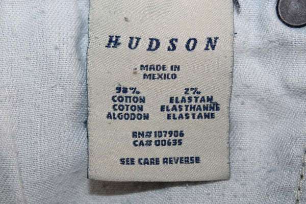 Hudson Sz 27 X 30 Blue Denim Skinny Cotton Blend Jeans