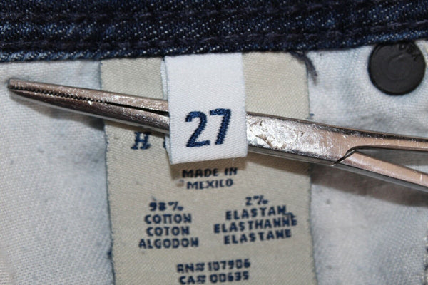 Hudson Sz 27 X 30 Blue Denim Skinny Cotton Blend Jeans