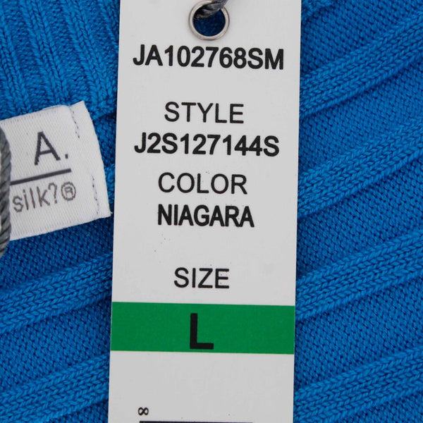 Joseph A NEW $58 Sz L Aqua Ribbed Kimono Sleeve Rayon Blend Knit Sweater Top