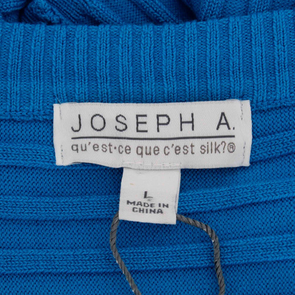 Joseph A NEW $58 Sz L Aqua Ribbed Kimono Sleeve Rayon Blend Knit Sweater Top