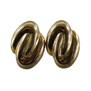 Liz Claiborne Goldtone 1.25" Huggie Clip On Earrings