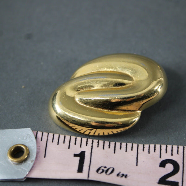 Liz Claiborne Goldtone 1.25" Huggie Clip On Earrings