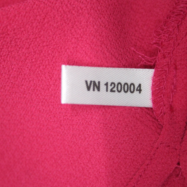 7th Avenue Top NEW $50 Sz M Magenta Pink Bell Sleeve V Neck Poly Spandex Top