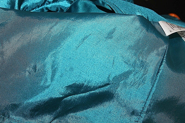 Twenty One Sz M Teal Blue Strapless Lined Polyester Cotton Spandex Dress