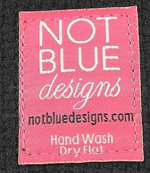Not Blue Designs Black Multi Embroidered Knit Mixed Media Adjustable Sling