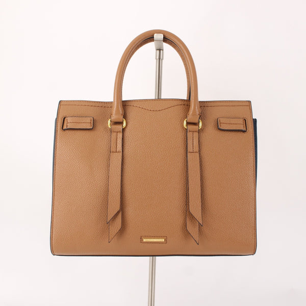 Rebecca Minkoff Purse 12 x 10 x 5 Brown Gold Inner Pockets Shoulder Crossbody