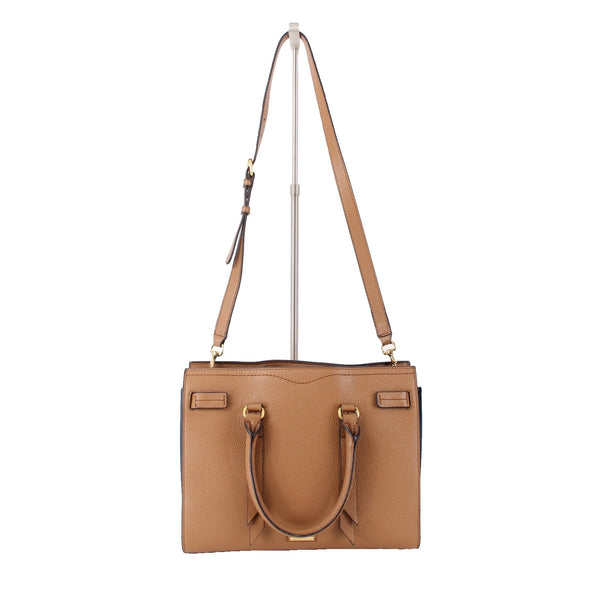 Rebecca Minkoff Purse 12 x 10 x 5 Brown Gold Inner Pockets Shoulder Crossbody