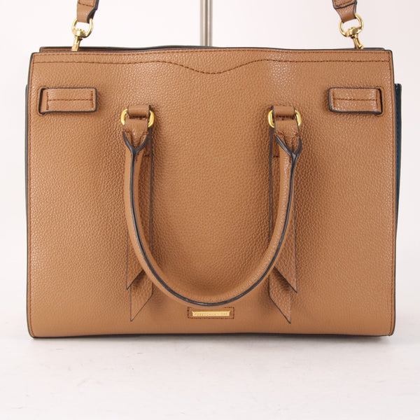 Rebecca Minkoff Purse 12 x 10 x 5 Brown Gold Inner Pockets Shoulder Crossbody
