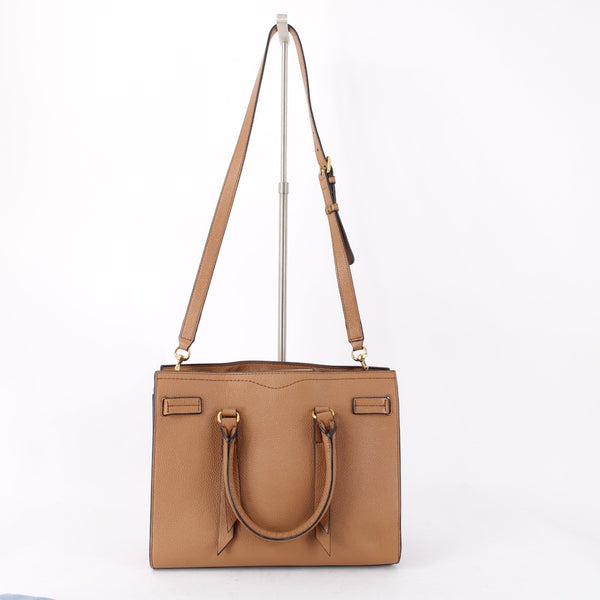 Rebecca Minkoff Purse 12 x 10 x 5 Brown Gold Inner Pockets Shoulder Crossbody