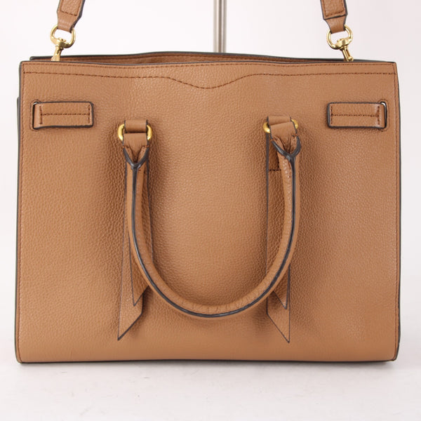 Rebecca Minkoff Purse 12 x 10 x 5 Brown Gold Inner Pockets Shoulder Crossbody