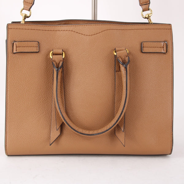 Rebecca Minkoff Purse 12 x 10 x 5 Brown Gold Inner Pockets Shoulder Crossbody