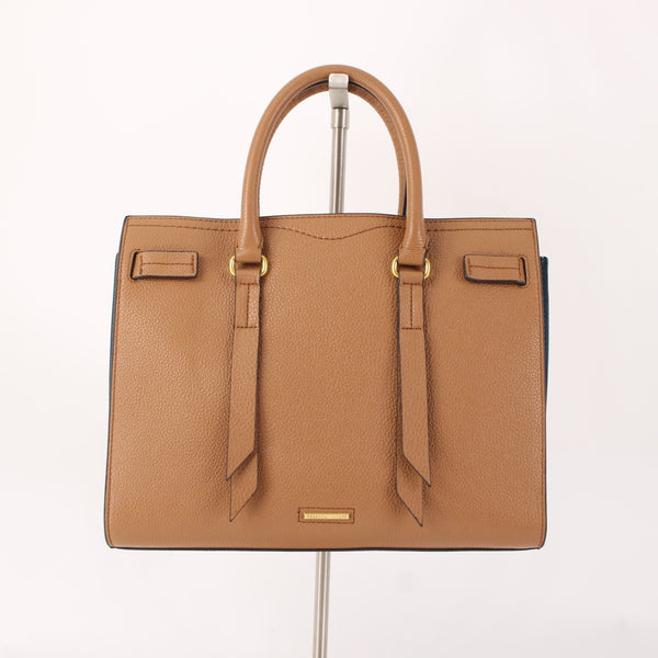 Rebecca Minkoff Purse 12 x 10 x 5 Brown Gold Inner Pockets Shoulder Crossbody