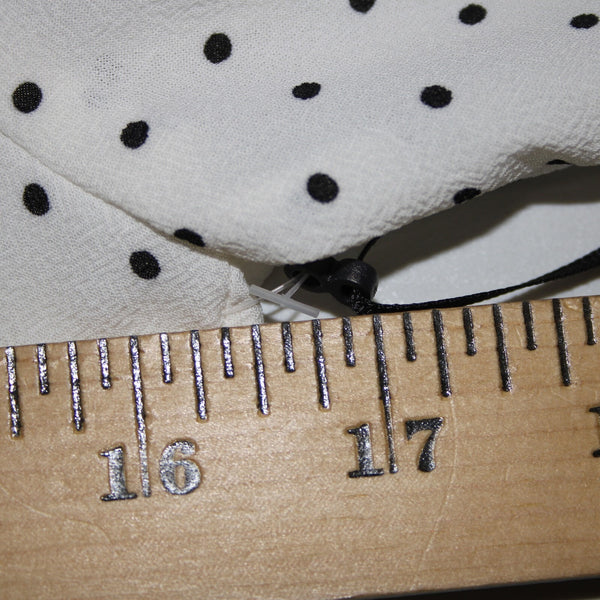 1. State NEW $89 Veridian Blooms Sz M White Black Polka Dots 100% Polyester Top