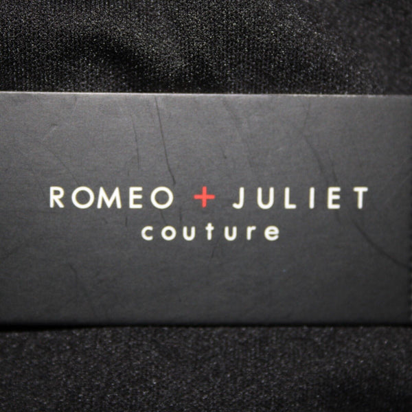 Romeo Juliet NEW $175 Sz M Black White Embroidered Cold Shoulder Poly Dress