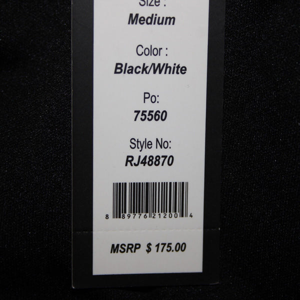 Romeo Juliet NEW $175 Sz M Black White Embroidered Cold Shoulder Poly Dress
