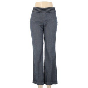 Worth Sz 8 x 30.5 Navy Black Lined Wool Cotton Spandex Pant