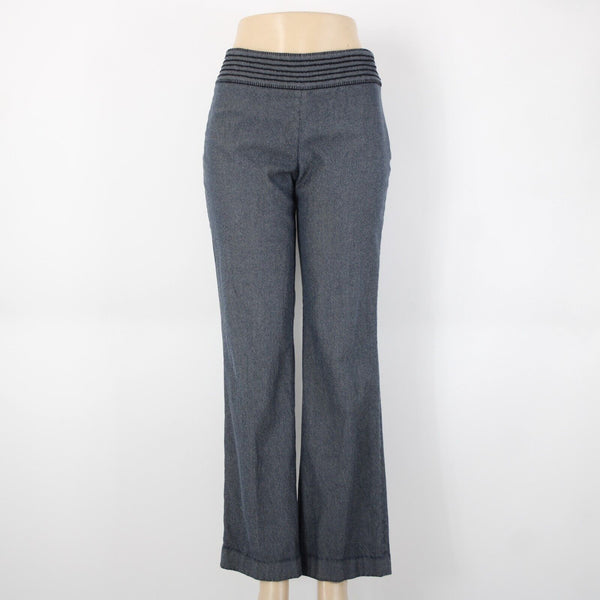 Worth Sz 8 x 30.5 Navy Black Lined Wool Cotton Spandex Pant
