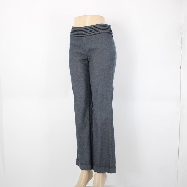 Worth Sz 8 x 30.5 Navy Black Lined Wool Cotton Spandex Pant