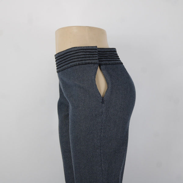 Worth Sz 8 x 30.5 Navy Black Lined Wool Cotton Spandex Pant