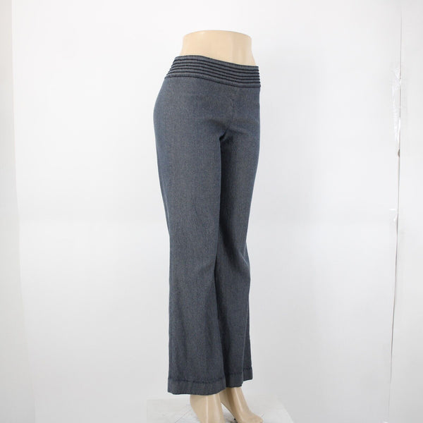 Worth Sz 8 x 30.5 Navy Black Lined Wool Cotton Spandex Pant