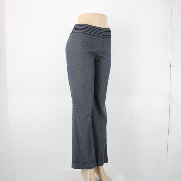 Worth Sz 8 x 30.5 Navy Black Lined Wool Cotton Spandex Pant