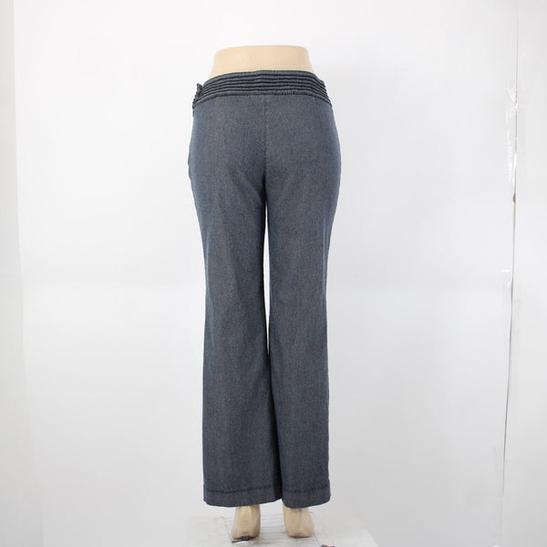 Worth Sz 8 x 30.5 Navy Black Lined Wool Cotton Spandex Pant