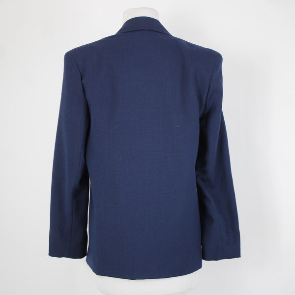 Dumas Sz M? Navy Blue Gold Rhinestones Stars Lined Vintage Jacket