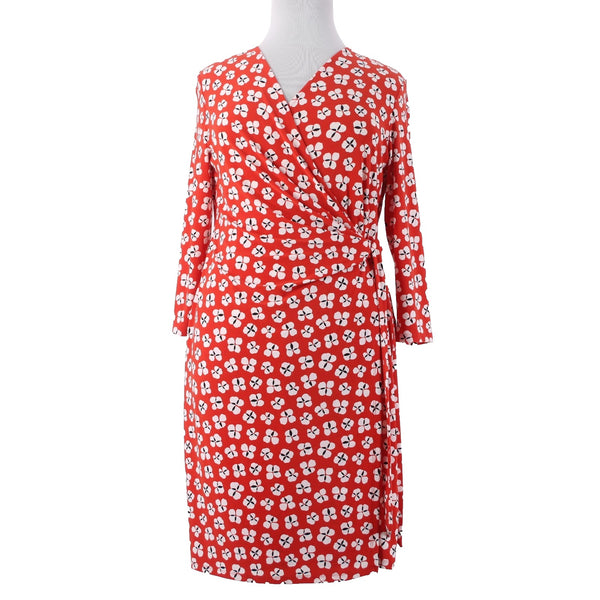 Anne Klein Dress NEW $100 Sz XL Red White Black Floral Polyester Elastane