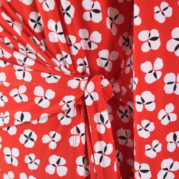Anne Klein Dress NEW $100 Sz XL Red White Black Floral Polyester Elastane
