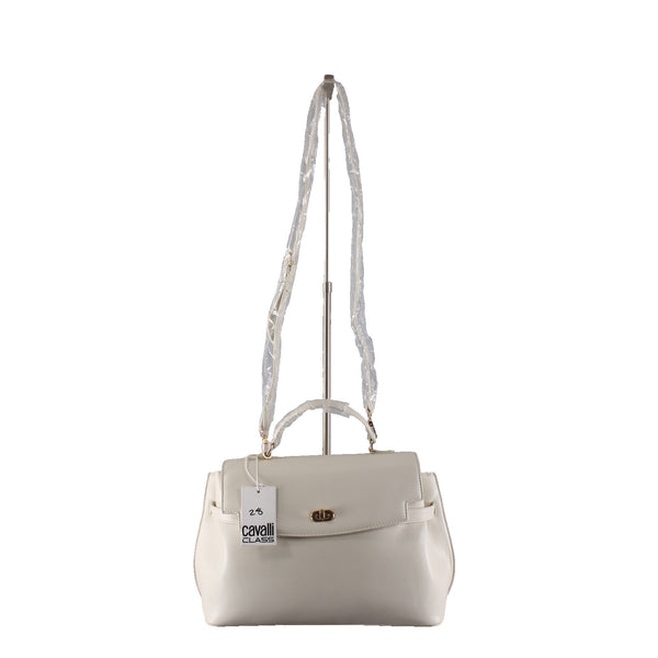 Cavalli Class Purse NEW $118 Tatiana 14x9x5 White Asparagus 100% Polyurethane
