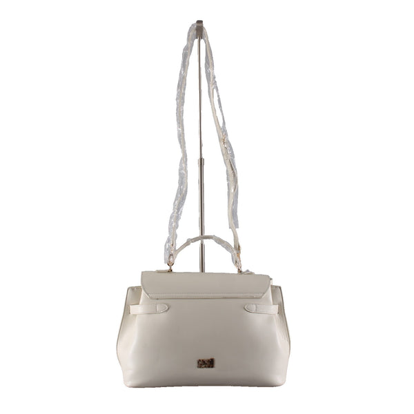 Cavalli Class Purse NEW $118 Tatiana 14x9x5 White Asparagus 100% Polyurethane
