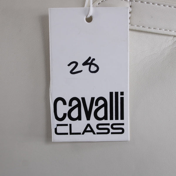 Cavalli Class Purse NEW $118 Tatiana 14x9x5 White Asparagus 100% Polyurethane