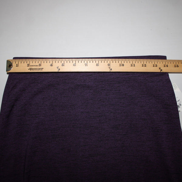 Liz Claiborne NEW $36 Sz S Purple Black Elastic Waist Lined Rayon Poly Skirt