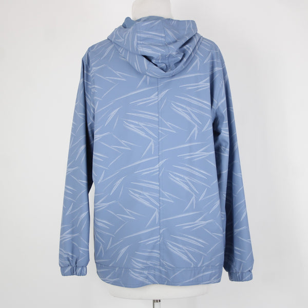 Weatherproof Sz M Blue White Hooded Pockets Full Zip Polyurethane Poly Aw Jacket