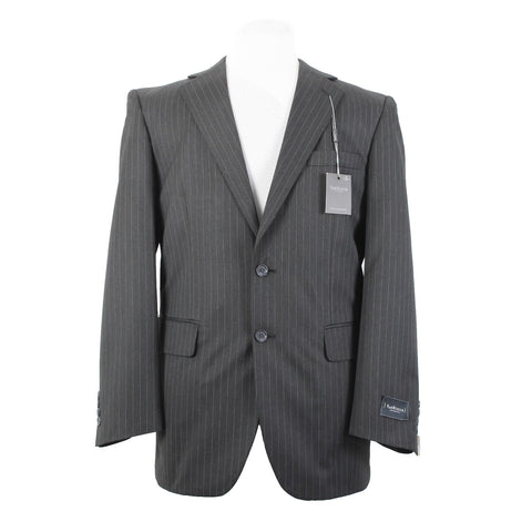 Calvin Klein NEW $175 Sz 40R Dark Charcoal Pinstripe Polyester Blend Jacket
