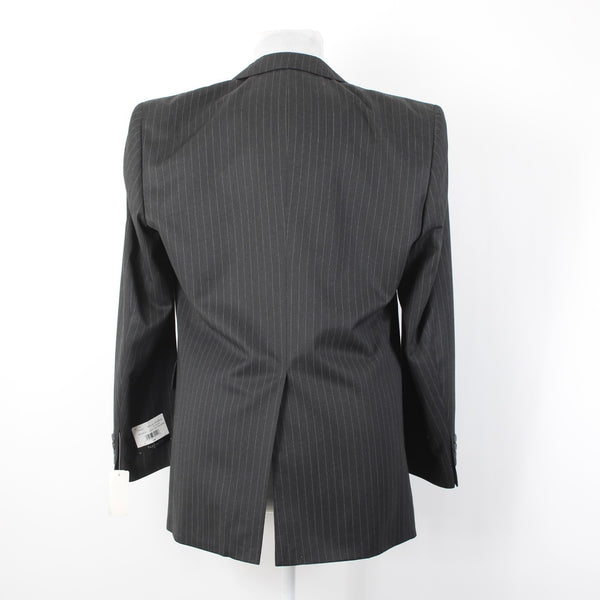Calvin Klein NEW $175 Sz 40R Dark Charcoal Pinstripe Polyester Blend Jacket