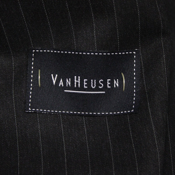 Calvin Klein NEW $175 Sz 40R Dark Charcoal Pinstripe Polyester Blend Jacket