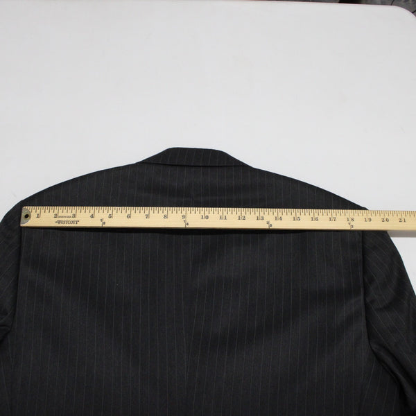 Calvin Klein NEW $175 Sz 40R Dark Charcoal Pinstripe Polyester Blend Jacket