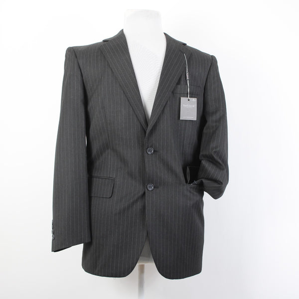 Calvin Klein NEW $175 Sz 40R Dark Charcoal Pinstripe Polyester Blend Jacket