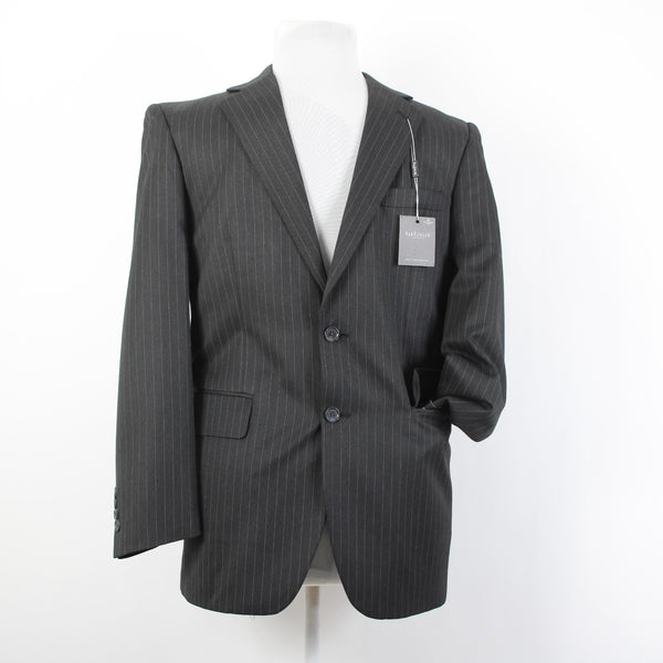 Calvin Klein NEW $175 Sz 40R Dark Charcoal Pinstripe Polyester Blend Jacket
