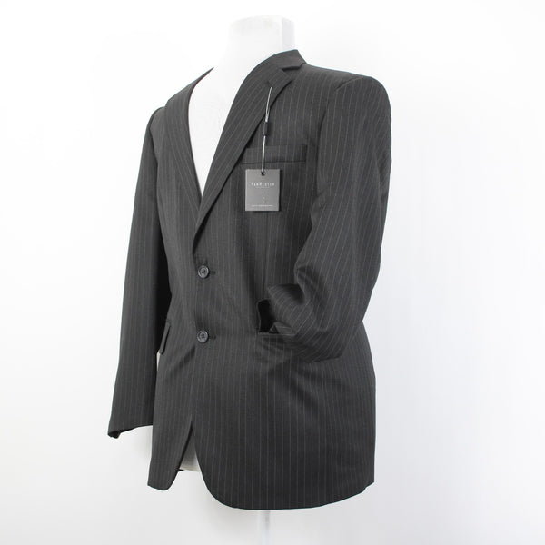 Calvin Klein NEW $175 Sz 40R Dark Charcoal Pinstripe Polyester Blend Jacket